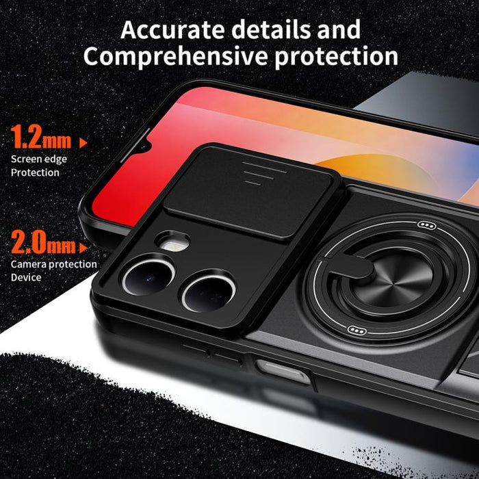 Funda para teléfono multifuncional magnética a prueba de golpes con ventana deslizante para lente, For Redmi 15a 5G, For Redmi Note 15 Pro 4G Global 163.2mm, For Redmi Note 15 Pro+ 5G Global 163.3mm, For Redmi Note 15 Pro 5G Global 163.6mm             ...