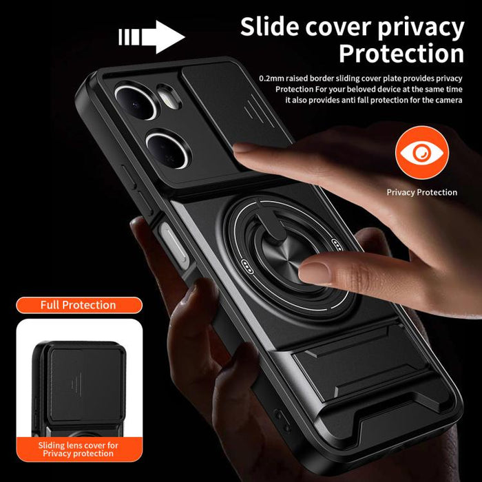 Funda para teléfono multifuncional magnética a prueba de golpes con ventana deslizante para lente, For Redmi 15a 5G, For Redmi Note 15 Pro 4G Global 163.2mm, For Redmi Note 15 Pro+ 5G Global 163.3mm, For Redmi Note 15 Pro 5G Global 163.6mm             ...