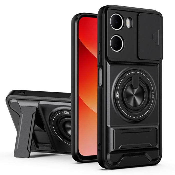 Funda para teléfono multifuncional magnética a prueba de golpes con ventana deslizante para lente, For Redmi 15a 5G, For Redmi Note 15 Pro 4G Global 163.2mm, For Redmi Note 15 Pro+ 5G Global 163.3mm, For Redmi Note 15 Pro 5G Global 163.6mm             ...