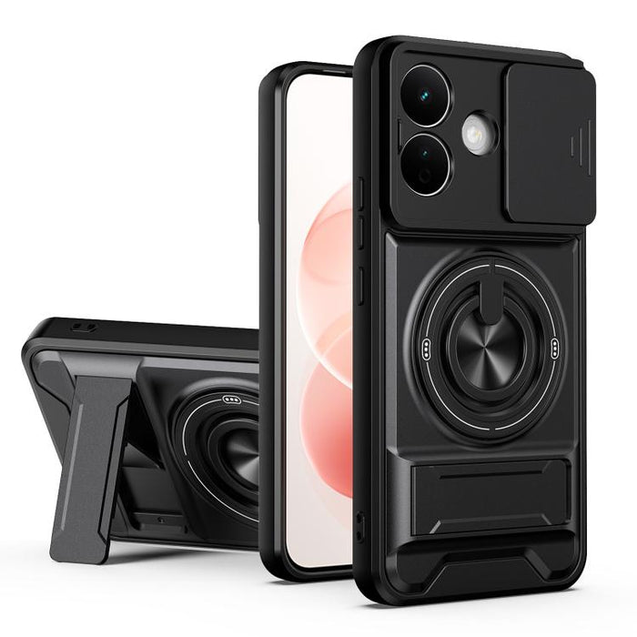 Funda para teléfono multifuncional magnética a prueba de golpes con ventana deslizante para lente, For Redmi 15a 5G, For Redmi Note 15 Pro 4G Global 163.2mm, For Redmi Note 15 Pro+ 5G Global 163.3mm, For Redmi Note 15 Pro 5G Global 163.6mm             ...