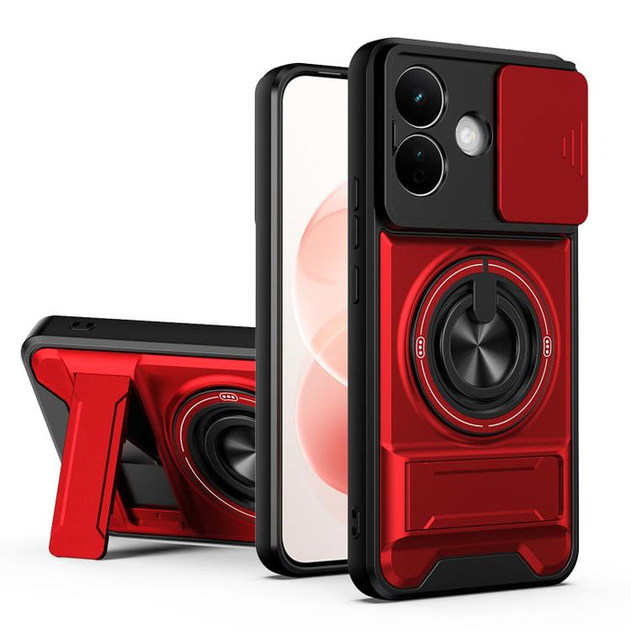 Funda para teléfono multifuncional magnética a prueba de golpes con ventana deslizante para lente, For Redmi 15a 5G, For Redmi Note 15 Pro 4G Global 163.2mm, For Redmi Note 15 Pro+ 5G Global 163.3mm, For Redmi Note 15 Pro 5G Global 163.6mm             ...