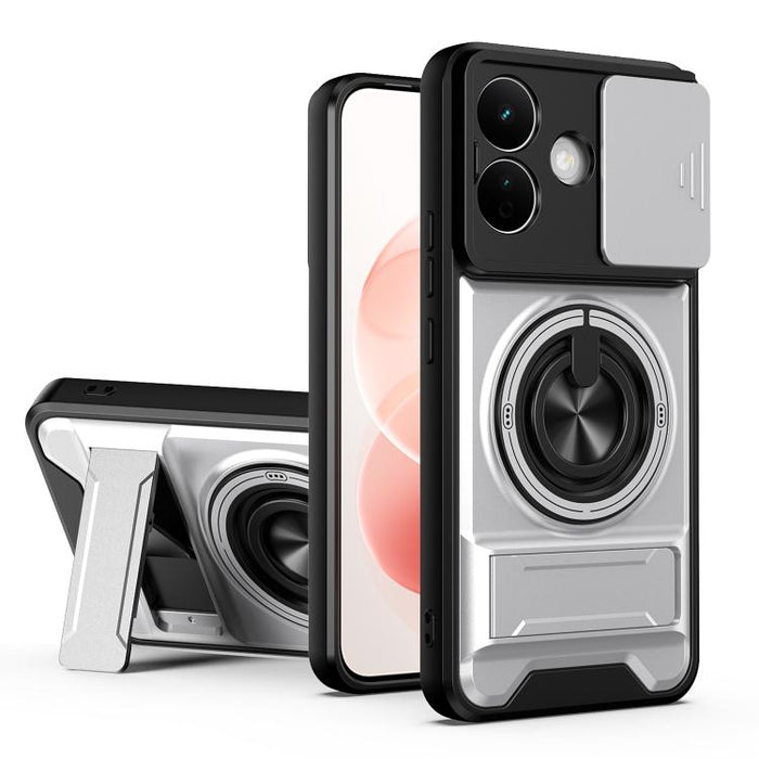 Funda para teléfono multifuncional magnética a prueba de golpes con ventana deslizante para lente, For Redmi 15a 5G, For Redmi Note 15 Pro 4G Global 163.2mm, For Redmi Note 15 Pro+ 5G Global 163.3mm, For Redmi Note 15 Pro 5G Global 163.6mm             ...