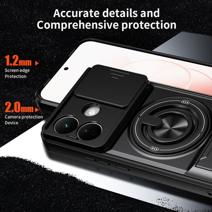 Funda para teléfono multifuncional magnética a prueba de golpes con ventana deslizante para lente, For Redmi 15a 5G, For Redmi Note 15 Pro 4G Global 163.2mm, For Redmi Note 15 Pro+ 5G Global 163.3mm, For Redmi Note 15 Pro 5G Global 163.6mm             ...