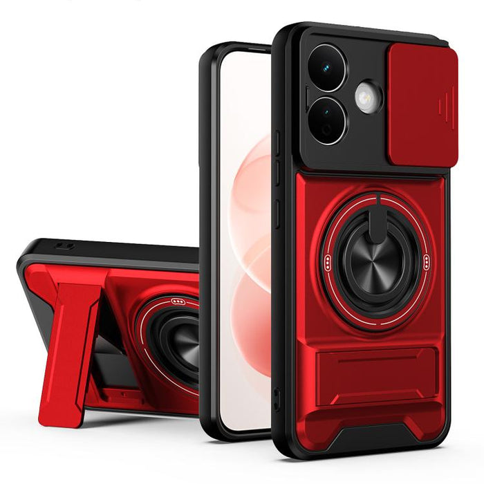 Funda para teléfono multifuncional magnética a prueba de golpes con ventana deslizante para lente, For Redmi 15a 5G, For Redmi Note 15 Pro 4G Global 163.2mm, For Redmi Note 15 Pro+ 5G Global 163.3mm, For Redmi Note 15 Pro 5G Global 163.6mm             ...