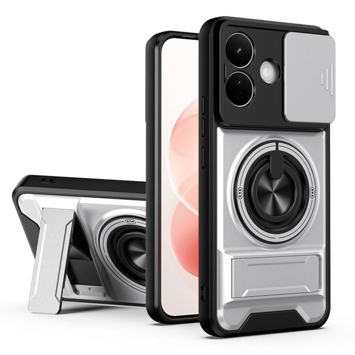 Funda para teléfono multifuncional magnética a prueba de golpes con ventana deslizante para lente, For Redmi 15a 5G, For Redmi Note 15 Pro 4G Global 163.2mm, For Redmi Note 15 Pro+ 5G Global 163.3mm, For Redmi Note 15 Pro 5G Global 163.6mm             ...