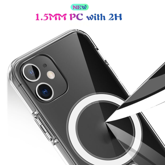 Anillo magnético simple Todo incluido Acrílico de cristal transparente PC + TPU Estuche a prueba de golpes, For iPhone 12 mini, For iPhone 12 / 12 Pro, For iPhone 12 Pro Max