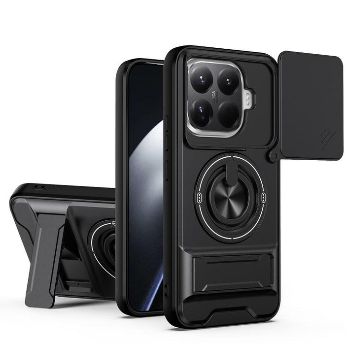 Funda para teléfono multifuncional magnética a prueba de golpes con ventana deslizante para lente, For Xiaomi 17T Pro 5G, For Xiaomi 17T 5G, For Xiaomi Poco X8 Pro Max 5G, For Xiaomi Poco X8 Pro 5G, For Xiaomi Poco M7 4G 169mm, For Xiaomi 15T Pro 5G   ...