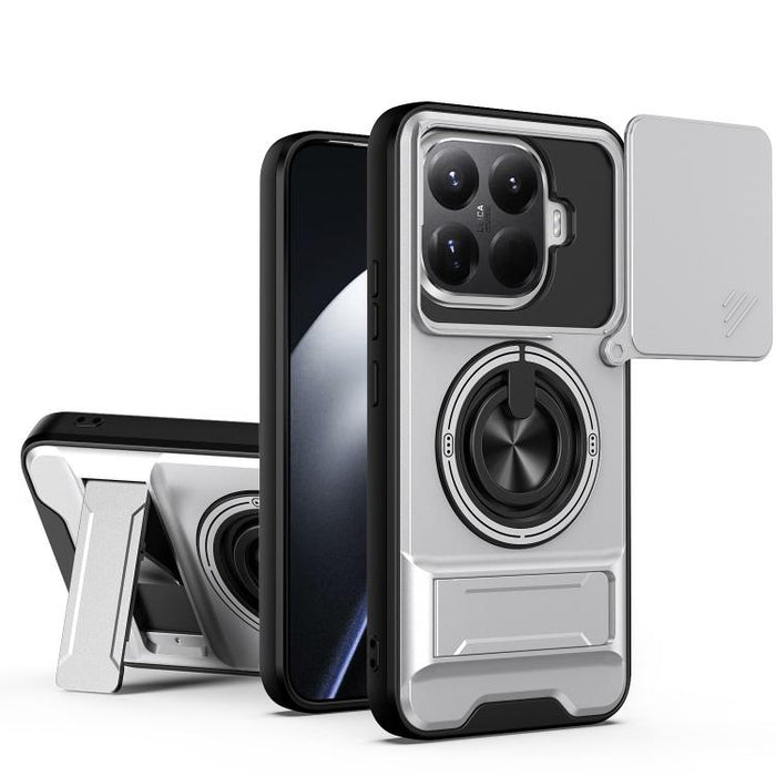 Funda para teléfono multifuncional magnética a prueba de golpes con ventana deslizante para lente, For Xiaomi 17T Pro 5G, For Xiaomi 17T 5G, For Xiaomi Poco X8 Pro Max 5G, For Xiaomi Poco X8 Pro 5G, For Xiaomi Poco M7 4G 169mm, For Xiaomi 15T Pro 5G   ...