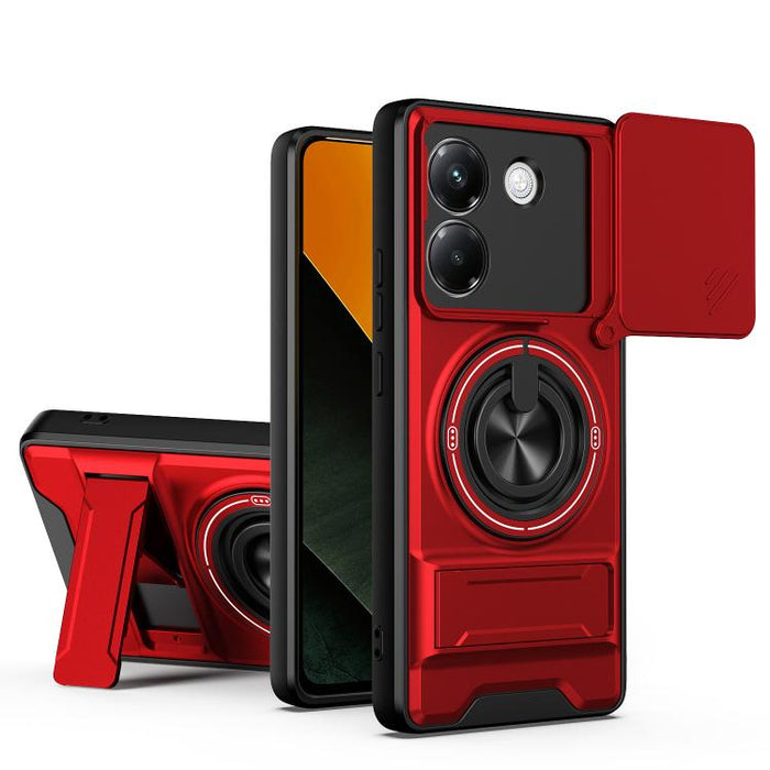 Funda para teléfono multifuncional magnética a prueba de golpes con ventana deslizante para lente, For Xiaomi 17T Pro 5G, For Xiaomi 17T 5G, For Xiaomi Poco X8 Pro Max 5G, For Xiaomi Poco X8 Pro 5G, For Xiaomi Poco M7 4G 169mm, For Xiaomi 15T Pro 5G   ...