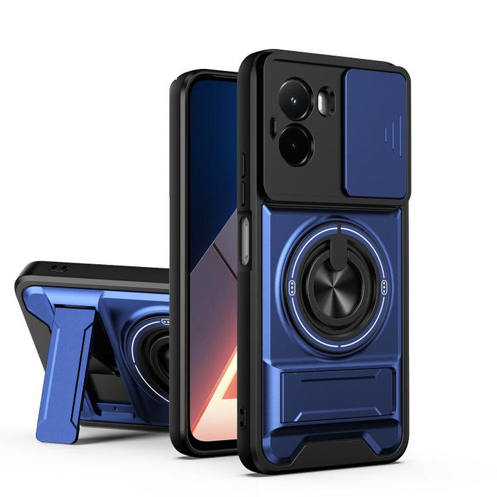 Funda para teléfono multifuncional magnética a prueba de golpes con ventana deslizante para lente, For Xiaomi 17T Pro 5G, For Xiaomi 17T 5G, For Xiaomi Poco X8 Pro Max 5G, For Xiaomi Poco X8 Pro 5G, For Xiaomi Poco M7 4G 169mm, For Xiaomi 15T Pro 5G   ...