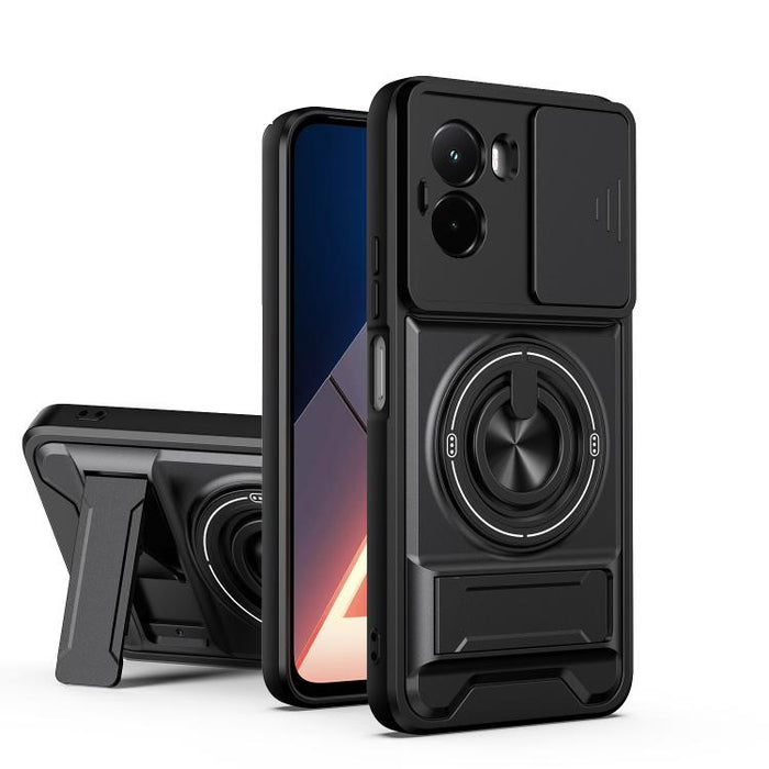 Funda para teléfono multifuncional magnética a prueba de golpes con ventana deslizante para lente, For Xiaomi 17T Pro 5G, For Xiaomi 17T 5G, For Xiaomi Poco X8 Pro Max 5G, For Xiaomi Poco X8 Pro 5G, For Xiaomi Poco M7 4G 169mm, For Xiaomi 15T Pro 5G   ...