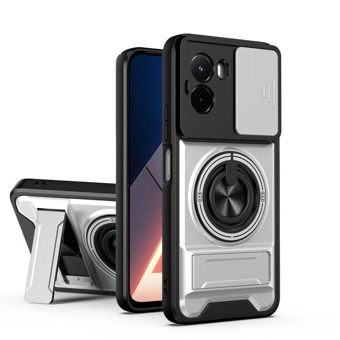 Funda para teléfono multifuncional magnética a prueba de golpes con ventana deslizante para lente, For Xiaomi 17T Pro 5G, For Xiaomi 17T 5G, For Xiaomi Poco X8 Pro Max 5G, For Xiaomi Poco X8 Pro 5G, For Xiaomi Poco M7 4G 169mm, For Xiaomi 15T Pro 5G   ...