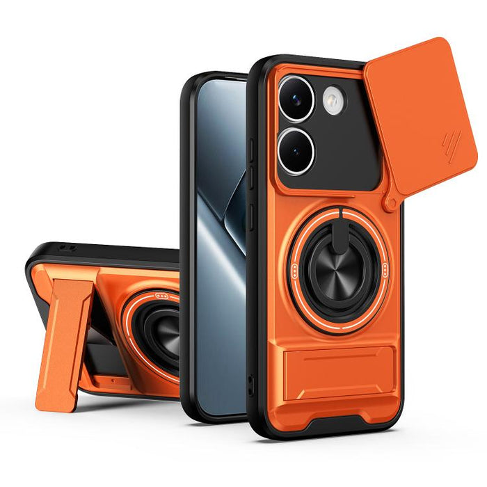 Funda para teléfono multifuncional magnética a prueba de golpes con ventana deslizante para lente, For Xiaomi 17T Pro 5G, For Xiaomi 17T 5G, For Xiaomi Poco X8 Pro Max 5G, For Xiaomi Poco X8 Pro 5G, For Xiaomi Poco M7 4G 169mm, For Xiaomi 15T Pro 5G   ...