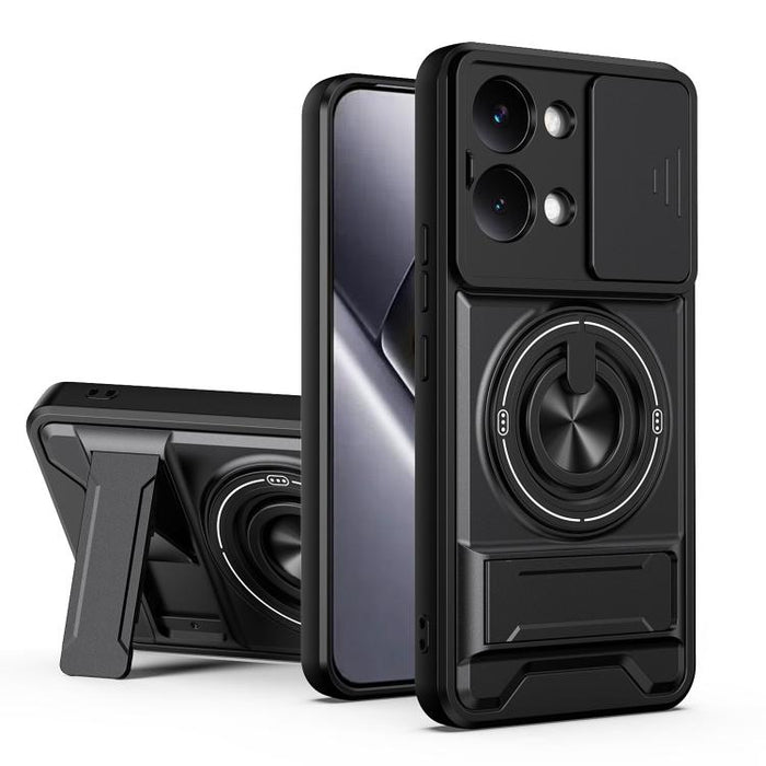 Funda para teléfono multifuncional magnética a prueba de golpes con ventana deslizante para lente, For Xiaomi 17T Pro 5G, For Xiaomi 17T 5G, For Xiaomi Poco X8 Pro Max 5G, For Xiaomi Poco X8 Pro 5G, For Xiaomi Poco M7 4G 169mm, For Xiaomi 15T Pro 5G   ...