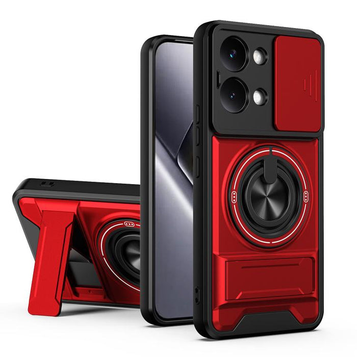 Funda para teléfono multifuncional magnética a prueba de golpes con ventana deslizante para lente, For Xiaomi 17T Pro 5G, For Xiaomi 17T 5G, For Xiaomi Poco X8 Pro Max 5G, For Xiaomi Poco X8 Pro 5G, For Xiaomi Poco M7 4G 169mm, For Xiaomi 15T Pro 5G   ...