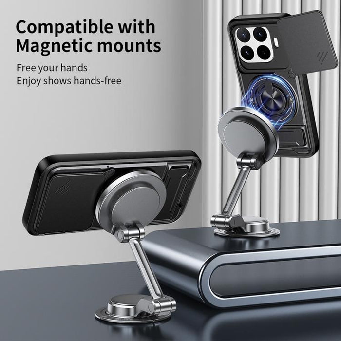 Funda para teléfono multifuncional magnética a prueba de golpes con ventana deslizante para lente, For Xiaomi 17T Pro 5G, For Xiaomi 17T 5G, For Xiaomi Poco X8 Pro Max 5G, For Xiaomi Poco X8 Pro 5G, For Xiaomi Poco M7 4G 169mm, For Xiaomi 15T Pro 5G   ...