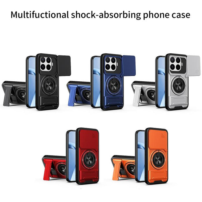 Funda para teléfono multifuncional magnética a prueba de golpes con ventana deslizante para lente, For Xiaomi 17T Pro 5G, For Xiaomi 17T 5G, For Xiaomi Poco X8 Pro Max 5G, For Xiaomi Poco X8 Pro 5G, For Xiaomi Poco M7 4G 169mm, For Xiaomi 15T Pro 5G   ...