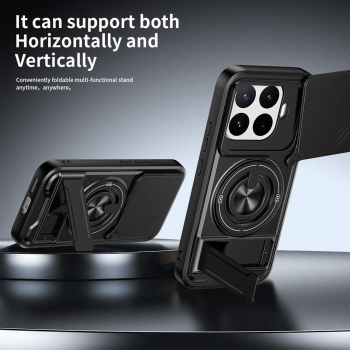 Funda para teléfono multifuncional magnética a prueba de golpes con ventana deslizante para lente, For Xiaomi 17T Pro 5G, For Xiaomi 17T 5G, For Xiaomi Poco X8 Pro Max 5G, For Xiaomi Poco X8 Pro 5G, For Xiaomi Poco M7 4G 169mm, For Xiaomi 15T Pro 5G   ...