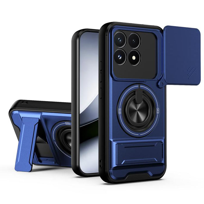 Funda para teléfono multifuncional magnética a prueba de golpes con ventana deslizante para lente, For Xiaomi 17T Pro 5G, For Xiaomi 17T 5G, For Xiaomi Poco X8 Pro Max 5G, For Xiaomi Poco X8 Pro 5G, For Xiaomi Poco M7 4G 169mm, For Xiaomi 15T Pro 5G   ...