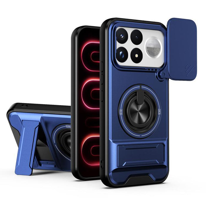 Funda para teléfono multifuncional magnética a prueba de golpes con ventana deslizante para lente, For Xiaomi 17T Pro 5G, For Xiaomi 17T 5G, For Xiaomi Poco X8 Pro Max 5G, For Xiaomi Poco X8 Pro 5G, For Xiaomi Poco M7 4G 169mm, For Xiaomi 15T Pro 5G   ...