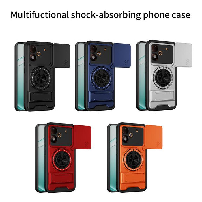Funda para teléfono multifuncional magnética a prueba de golpes con ventana deslizante para lente, For Xiaomi 17T Pro 5G, For Xiaomi 17T 5G, For Xiaomi Poco X8 Pro Max 5G, For Xiaomi Poco X8 Pro 5G, For Xiaomi Poco M7 4G 169mm, For Xiaomi 15T Pro 5G   ...
