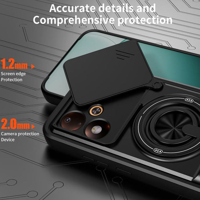 Funda para teléfono multifuncional magnética a prueba de golpes con ventana deslizante para lente, For Xiaomi 17T Pro 5G, For Xiaomi 17T 5G, For Xiaomi Poco X8 Pro Max 5G, For Xiaomi Poco X8 Pro 5G, For Xiaomi Poco M7 4G 169mm, For Xiaomi 15T Pro 5G   ...