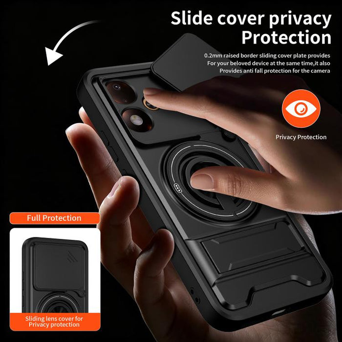 Funda para teléfono multifuncional magnética a prueba de golpes con ventana deslizante para lente, For Xiaomi 17T Pro 5G, For Xiaomi 17T 5G, For Xiaomi Poco X8 Pro Max 5G, For Xiaomi Poco X8 Pro 5G, For Xiaomi Poco M7 4G 169mm, For Xiaomi 15T Pro 5G   ...
