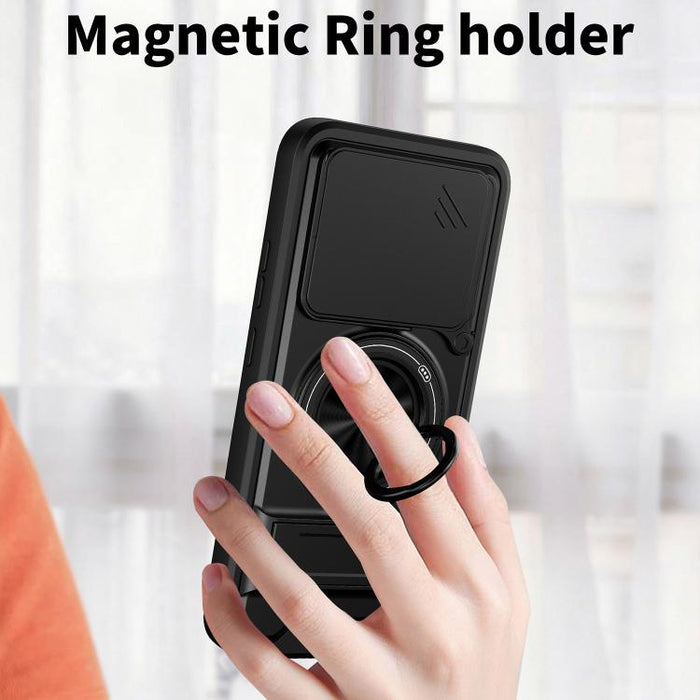 Funda para teléfono multifuncional magnética a prueba de golpes con ventana deslizante para lente, For Xiaomi 17T Pro 5G, For Xiaomi 17T 5G, For Xiaomi Poco X8 Pro Max 5G, For Xiaomi Poco X8 Pro 5G, For Xiaomi Poco M7 4G 169mm, For Xiaomi 15T Pro 5G   ...
