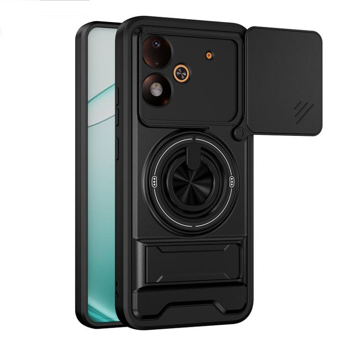 Funda para teléfono multifuncional magnética a prueba de golpes con ventana deslizante para lente, For Xiaomi 17T Pro 5G, For Xiaomi 17T 5G, For Xiaomi Poco X8 Pro Max 5G, For Xiaomi Poco X8 Pro 5G, For Xiaomi Poco M7 4G 169mm, For Xiaomi 15T Pro 5G   ...