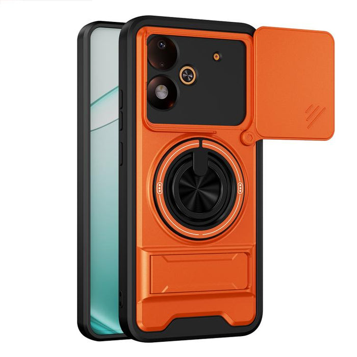 Funda para teléfono multifuncional magnética a prueba de golpes con ventana deslizante para lente, For Xiaomi 17T Pro 5G, For Xiaomi 17T 5G, For Xiaomi Poco X8 Pro Max 5G, For Xiaomi Poco X8 Pro 5G, For Xiaomi Poco M7 4G 169mm, For Xiaomi 15T Pro 5G   ...