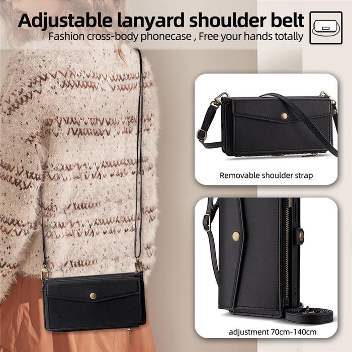 Cartera con cremallera, hebilla lateral, correa cruzada, funda de cuero para teléfono, For Xiaomi 17 Ultra, For Xiaomi 17 Pro Max, For Xiaomi 17 Pro, For Xiaomi 17