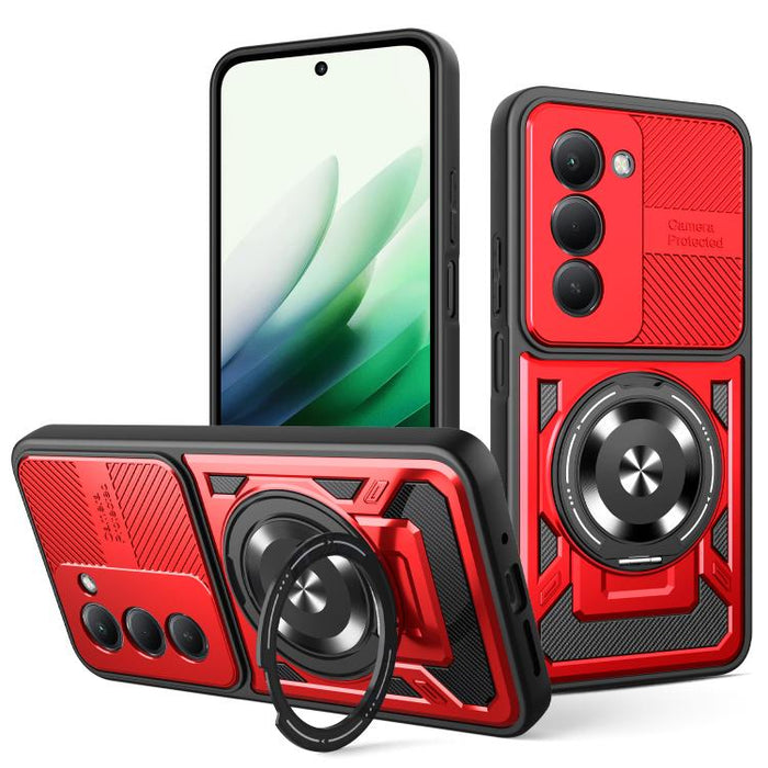 Funda para teléfono MagSafe con soporte giratorio Armor, For Redmi K90 Pro Max / Poco F8 Ultra, For Redmi K90 / Poco F8 Pro, For Redmi 15 5G Global / 4G SEA 169mm, For Redmi 15 5G / 4G EU 171mm, For Redmi 15C 5G / 4G Global 171mm