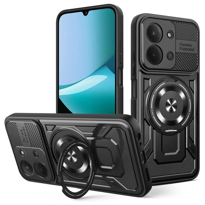 Funda para teléfono MagSafe con soporte giratorio Armor, For Redmi K90 Pro Max / Poco F8 Ultra, For Redmi K90 / Poco F8 Pro, For Redmi 15 5G Global / 4G SEA 169mm, For Redmi 15 5G / 4G EU 171mm, For Redmi 15C 5G / 4G Global 171mm