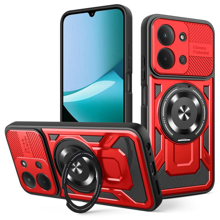 Funda para teléfono MagSafe con soporte giratorio Armor, For Redmi K90 Pro Max / Poco F8 Ultra, For Redmi K90 / Poco F8 Pro, For Redmi 15 5G Global / 4G SEA 169mm, For Redmi 15 5G / 4G EU 171mm, For Redmi 15C 5G / 4G Global 171mm