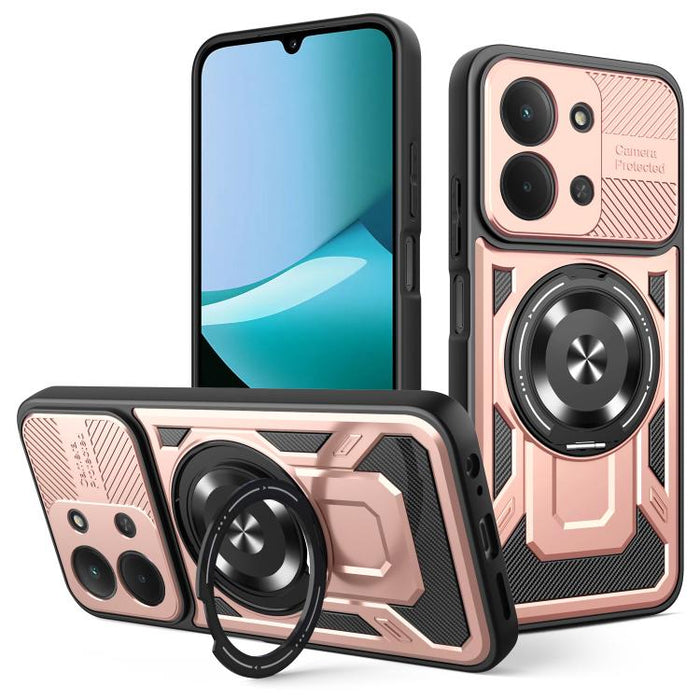 Funda para teléfono MagSafe con soporte giratorio Armor, For Redmi K90 Pro Max / Poco F8 Ultra, For Redmi K90 / Poco F8 Pro, For Redmi 15 5G Global / 4G SEA 169mm, For Redmi 15 5G / 4G EU 171mm, For Redmi 15C 5G / 4G Global 171mm