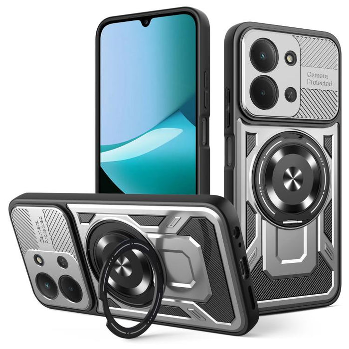 Funda para teléfono MagSafe con soporte giratorio Armor, For Redmi K90 Pro Max / Poco F8 Ultra, For Redmi K90 / Poco F8 Pro, For Redmi 15 5G Global / 4G SEA 169mm, For Redmi 15 5G / 4G EU 171mm, For Redmi 15C 5G / 4G Global 171mm