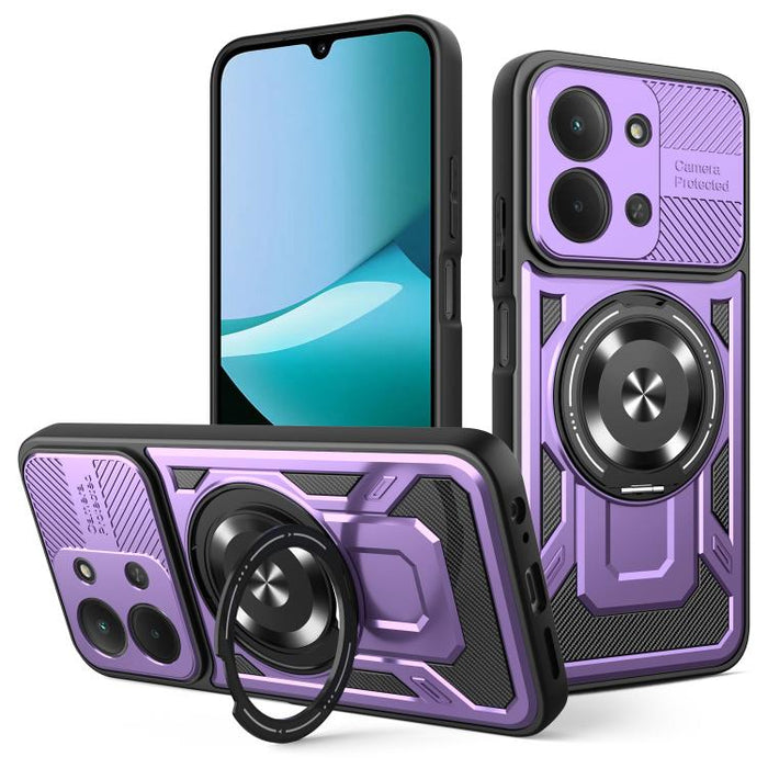 Funda para teléfono MagSafe con soporte giratorio Armor, For Redmi K90 Pro Max / Poco F8 Ultra, For Redmi K90 / Poco F8 Pro, For Redmi 15 5G Global / 4G SEA 169mm, For Redmi 15 5G / 4G EU 171mm, For Redmi 15C 5G / 4G Global 171mm