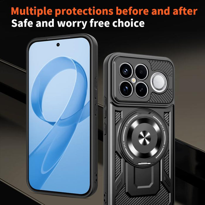 Funda para teléfono MagSafe con soporte giratorio Armor, For Redmi K90 Pro Max / Poco F8 Ultra, For Redmi K90 / Poco F8 Pro, For Redmi 15 5G Global / 4G SEA 169mm, For Redmi 15 5G / 4G EU 171mm, For Redmi 15C 5G / 4G Global 171mm