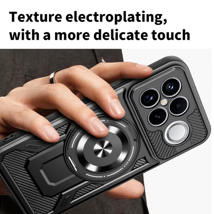 Funda para teléfono MagSafe con soporte giratorio Armor, For Redmi K90 Pro Max / Poco F8 Ultra, For Redmi K90 / Poco F8 Pro, For Redmi 15 5G Global / 4G SEA 169mm, For Redmi 15 5G / 4G EU 171mm, For Redmi 15C 5G / 4G Global 171mm