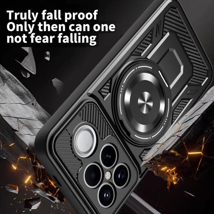 Funda para teléfono MagSafe con soporte giratorio Armor, For Redmi K90 Pro Max / Poco F8 Ultra, For Redmi K90 / Poco F8 Pro, For Redmi 15 5G Global / 4G SEA 169mm, For Redmi 15 5G / 4G EU 171mm, For Redmi 15C 5G / 4G Global 171mm