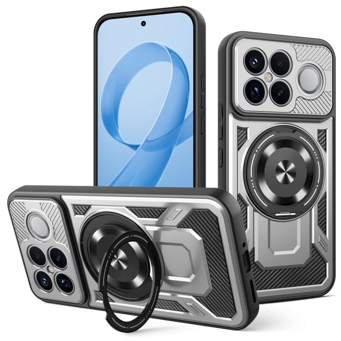 Funda para teléfono MagSafe con soporte giratorio Armor, For Redmi K90 Pro Max / Poco F8 Ultra, For Redmi K90 / Poco F8 Pro, For Redmi 15 5G Global / 4G SEA 169mm, For Redmi 15 5G / 4G EU 171mm, For Redmi 15C 5G / 4G Global 171mm