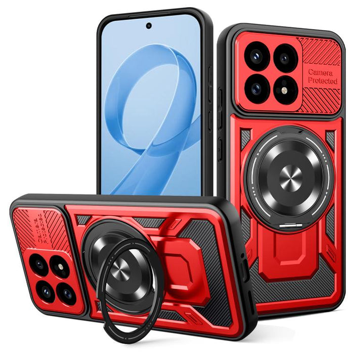 Funda para teléfono MagSafe con soporte giratorio Armor, For Redmi K90 Pro Max / Poco F8 Ultra, For Redmi K90 / Poco F8 Pro, For Redmi 15 5G Global / 4G SEA 169mm, For Redmi 15 5G / 4G EU 171mm, For Redmi 15C 5G / 4G Global 171mm