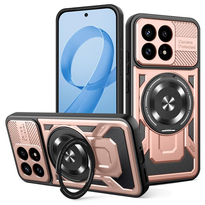 Funda para teléfono MagSafe con soporte giratorio Armor, For Redmi K90 Pro Max / Poco F8 Ultra, For Redmi K90 / Poco F8 Pro, For Redmi 15 5G Global / 4G SEA 169mm, For Redmi 15 5G / 4G EU 171mm, For Redmi 15C 5G / 4G Global 171mm