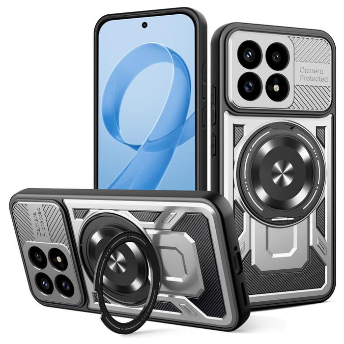 Funda para teléfono MagSafe con soporte giratorio Armor, For Redmi K90 Pro Max / Poco F8 Ultra, For Redmi K90 / Poco F8 Pro, For Redmi 15 5G Global / 4G SEA 169mm, For Redmi 15 5G / 4G EU 171mm, For Redmi 15C 5G / 4G Global 171mm