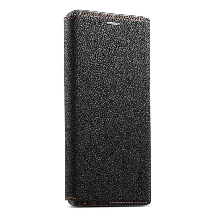 Funda para teléfono ESEBLE ultradelgada con ranura para tarjetas y cierre magnético de piel vegana, For Redmi Note 14 4G Global 163.25mm