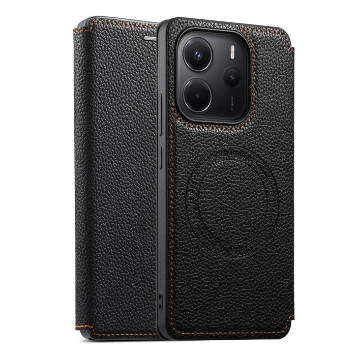 Funda para teléfono ESEBLE ultradelgada con ranura para tarjetas y cierre magnético de piel vegana, For Redmi Note 14 4G Global 163.25mm