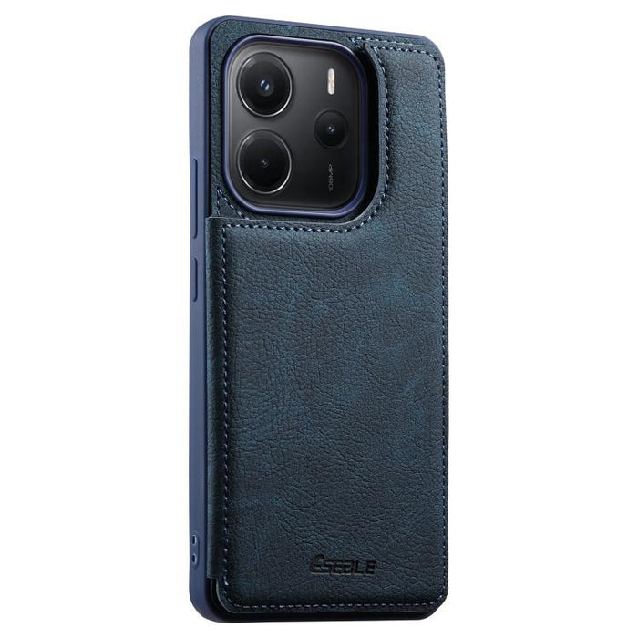 Funda para teléfono ESEBLE con textura retro, doble hebilla y ranura para tarjetas., For Redmi Note 14 4G Global 163.25mm
