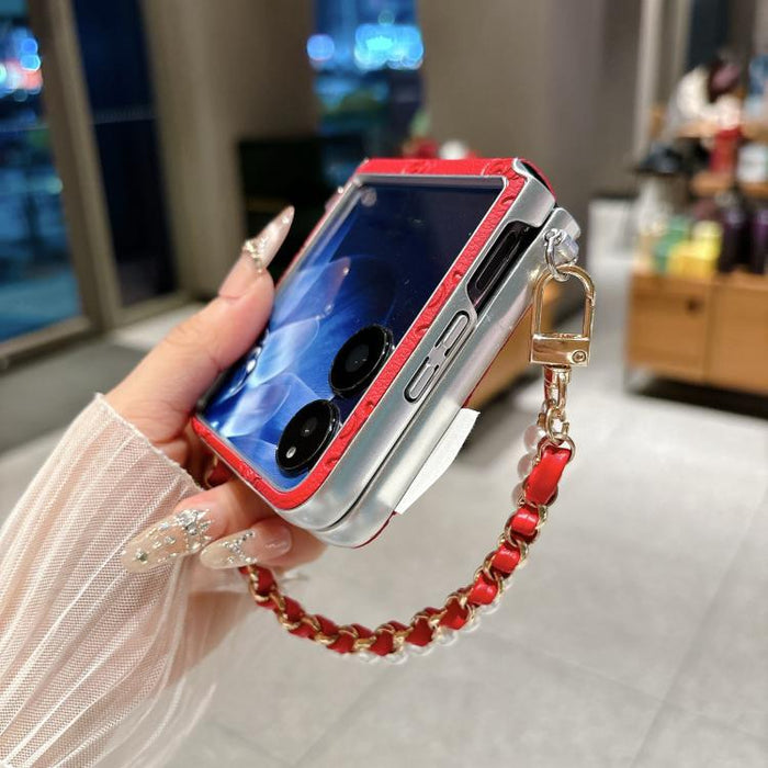Funda para teléfono con hebilla lateral y estampado de rosas, con pulsera incluida., For Xiaomi Mix Flip2, For Xiaomi Mix Flip