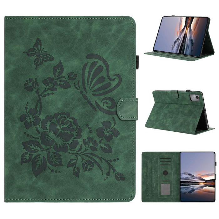Funda inteligente para tablet de piel con relieve de mariposa y flores, For Xiaomi Redmi Pad 2 2025