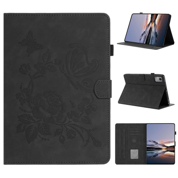 Funda inteligente para tablet de piel con relieve de mariposa y flores, For Xiaomi Redmi Pad 2 2025